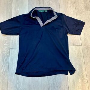 NWOT Men's Bobby Jones signature 100% cotton navy blue‎ Golf polo size medium